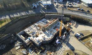 luftbild der zenz massivhaus baustelle in daun 